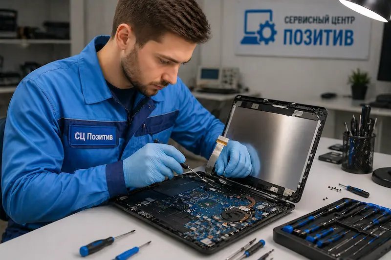 Ремонт шлейфа матрицы ноутбука в Ревде