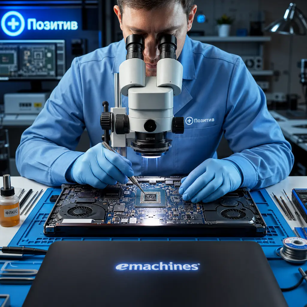 Замена видеокарты ноутбука Emachines в Ревде