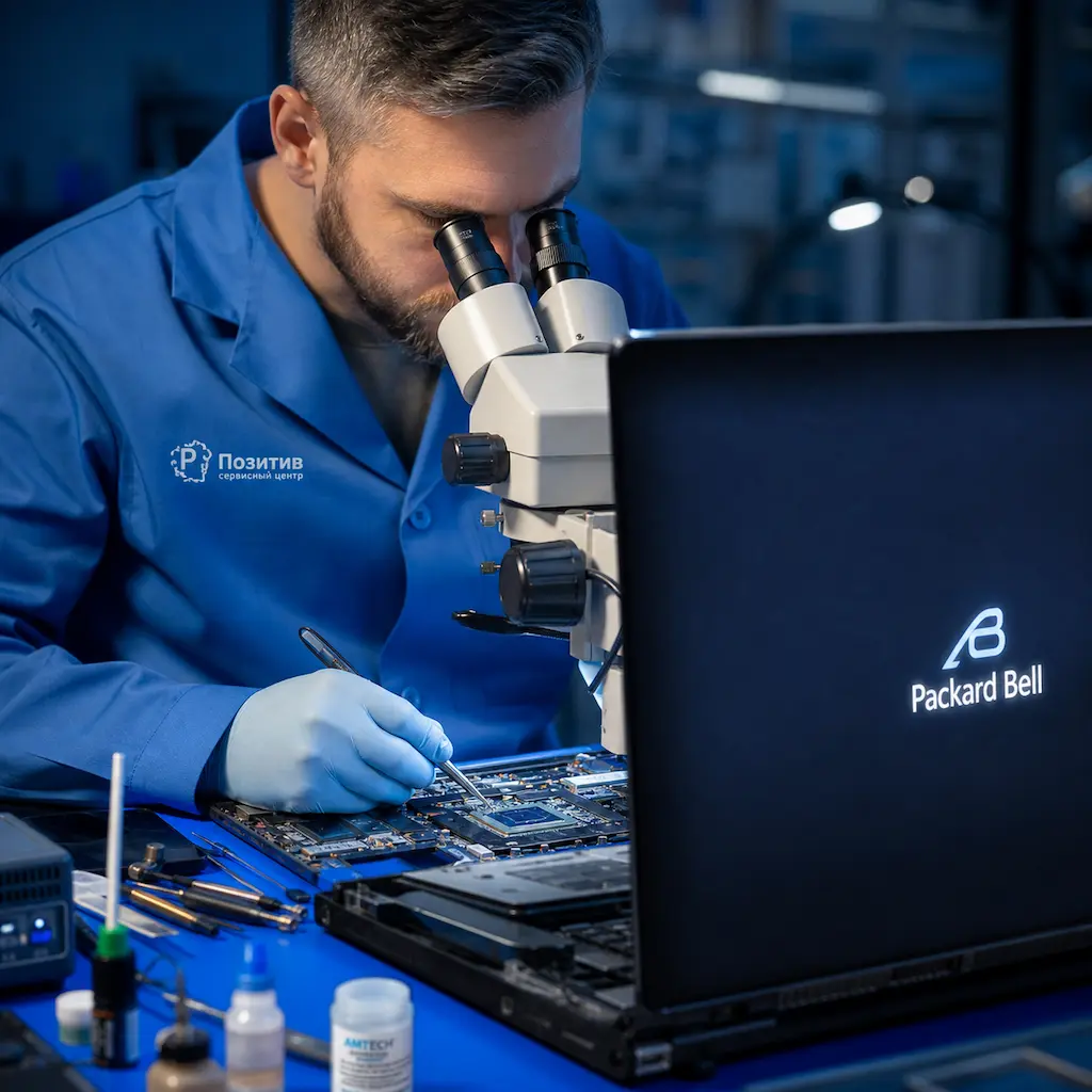 Замена видеокарты ноутбука Packard Bell в Ревде