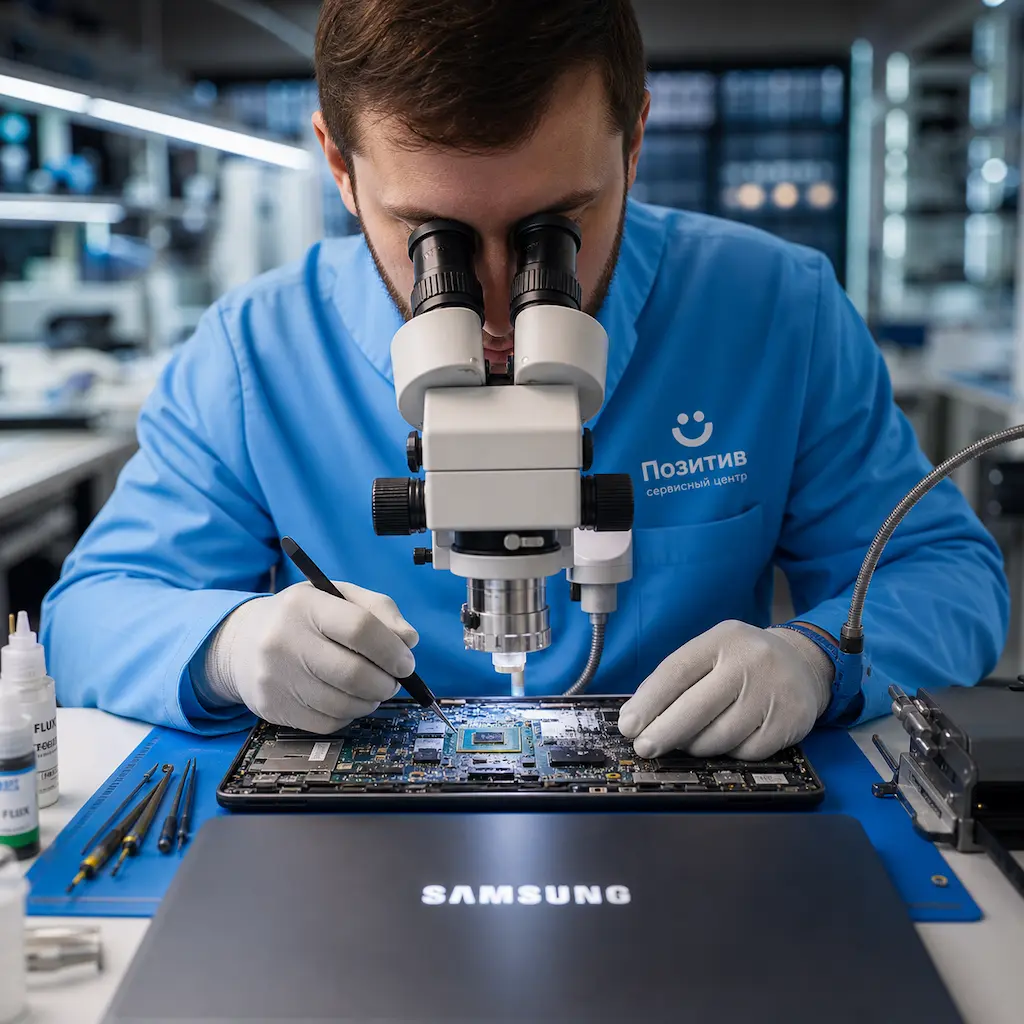 Замена видеокарты ноутбука Samsung в Ревде