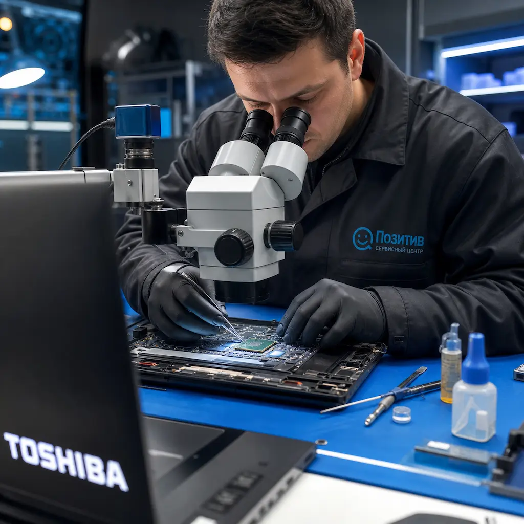 Замена видеокарты ноутбука Toshiba в Ревде