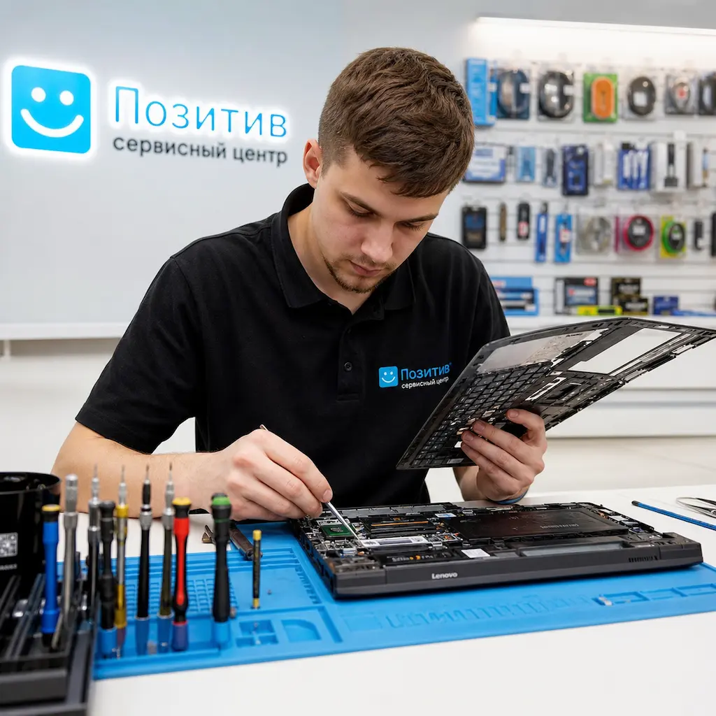 заменить клавиатуру на ноутбуке Lenovo в Ревде