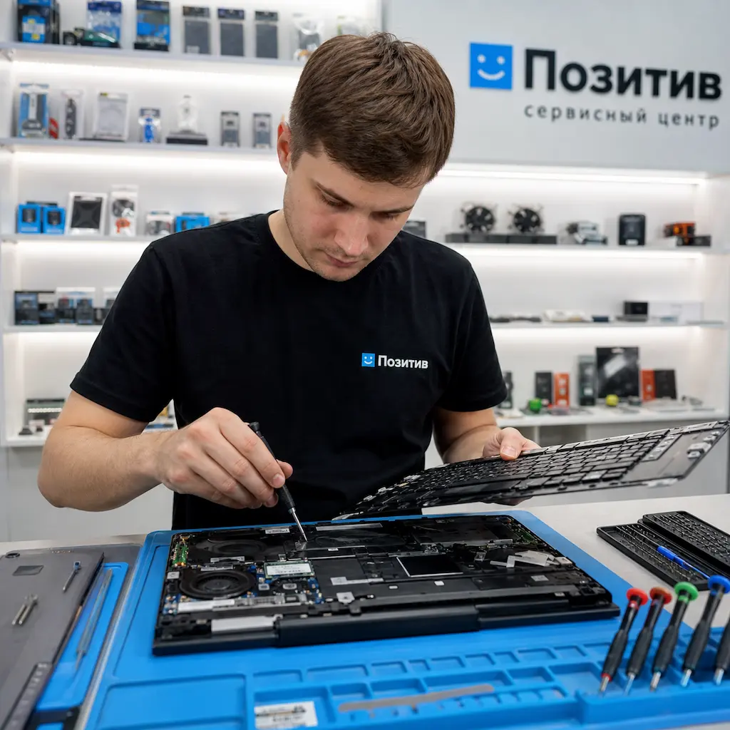 заменить клавиатуру на ноутбуке Samsung в Ревде