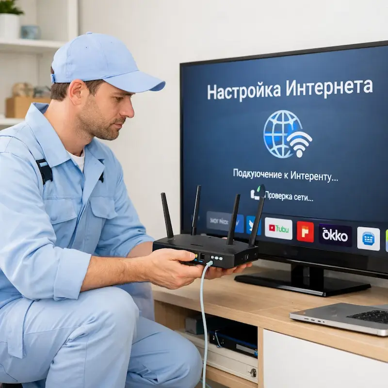 Настройка интернета на телевизоре в Ревде