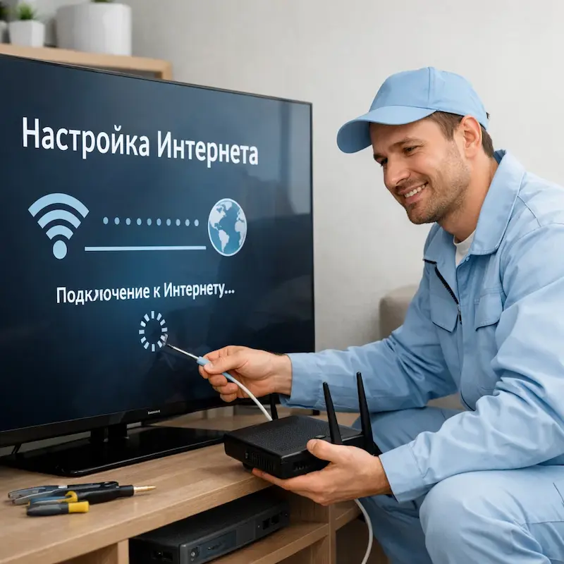 Настройка интернета на ТВ в Ревде