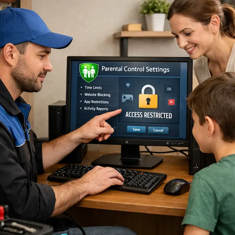 Родительский контроль на компьютере и ноутбуке в Ревде