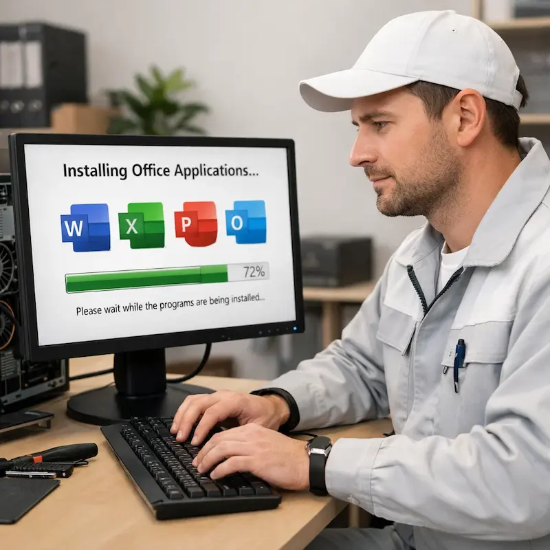 установка офисных программ на компьютер в Ревде