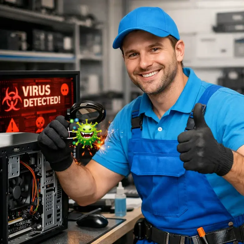 Удаление вирусов с компьютера в Ревде